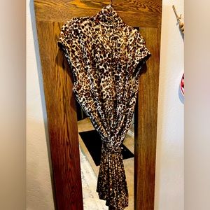 XL Anne Klein Leopard Wrap Dress
